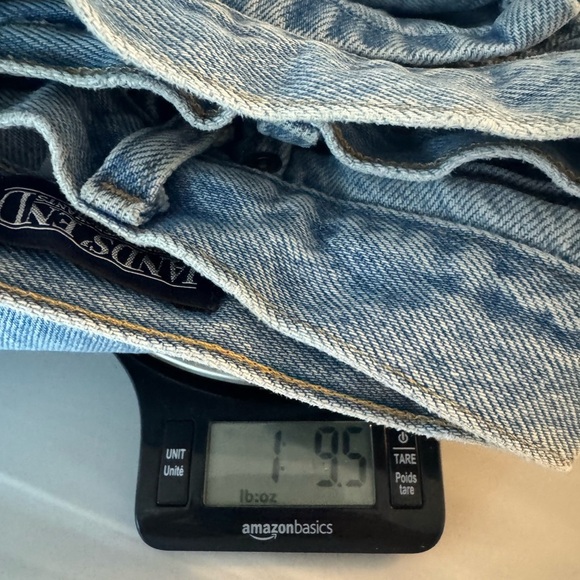 Lands End vintage high waisted white washed  Blue Denim Jeans US 12 Petite - Picture 11 of 11